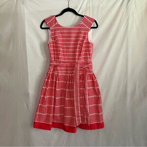 Dressbarn, Women's Red and White Sleeveless Dress, Size 6